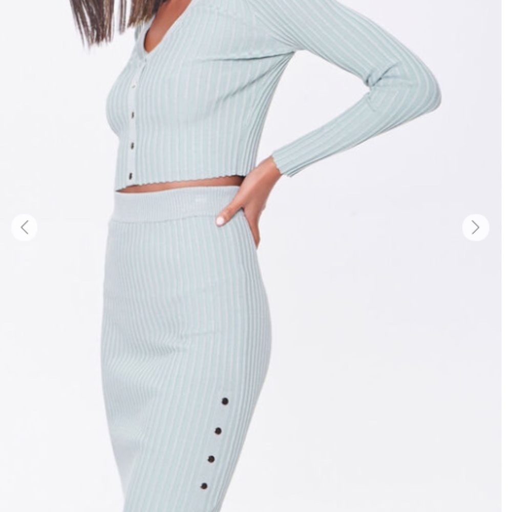 NWT-Ribbed Top & Pencil Skirt Set- Med